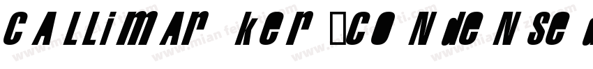 Callimarker-Condensed Normal字体转换